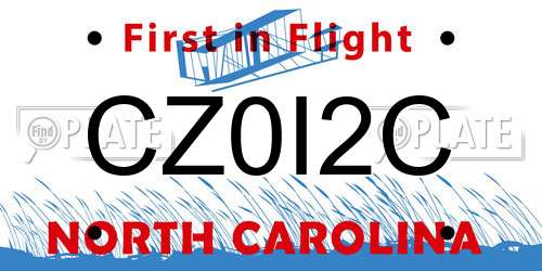 CZ0I2C North Carolina License Plate