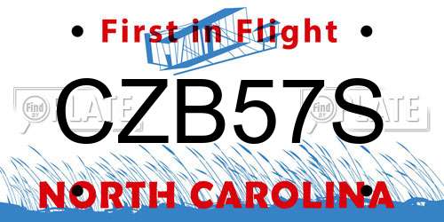 CZB57S North Carolina License Plate