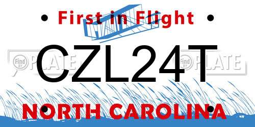 CZL24T North Carolina License Plate