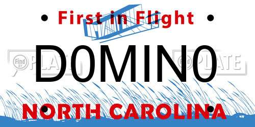 D0MIN0 North Carolina License Plate