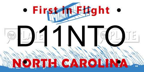 D11NTO North Carolina License Plate