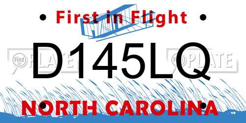 D145LQ North Carolina License Plate