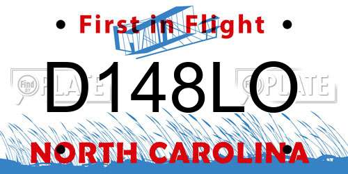 D148LO North Carolina License Plate