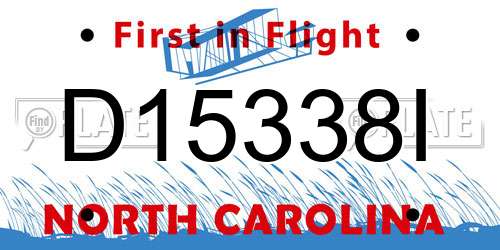 D15338I North Carolina License Plate