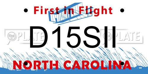 D15SII North Carolina License Plate