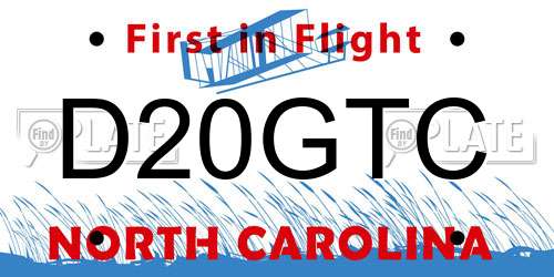 D20GTC North Carolina License Plate