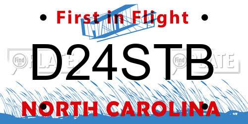 D24STB North Carolina License Plate