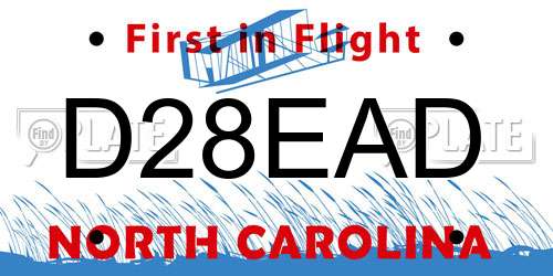 D28EAD North Carolina License Plate