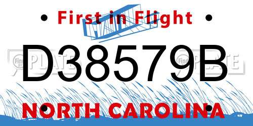 D38579B North Carolina License Plate