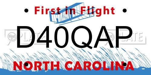 D40QAP North Carolina License Plate