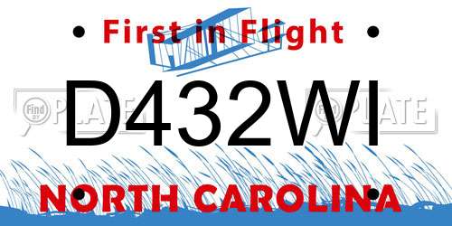 D432WI North Carolina License Plate