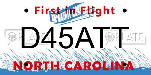 D45ATT North Carolina License Plate
