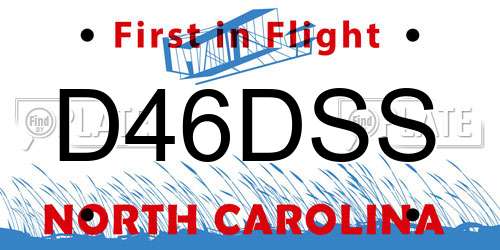 D46DSS North Carolina License Plate