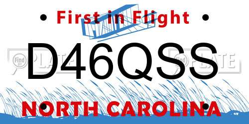 D46QSS North Carolina License Plate