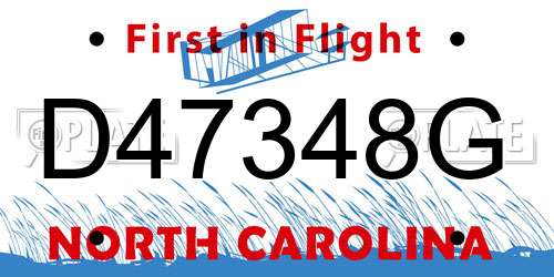 D47348G North Carolina License Plate