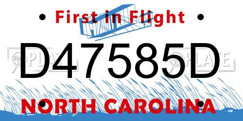 D47585D North Carolina License Plate