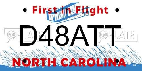 D48ATT North Carolina License Plate