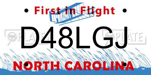 D48LGJ North Carolina License Plate