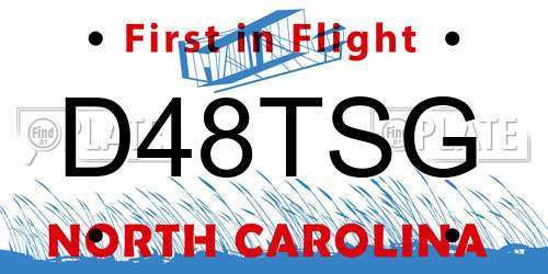 D48TSG North Carolina License Plate
