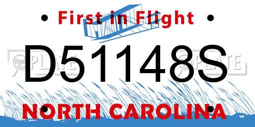 D51148S North Carolina License Plate