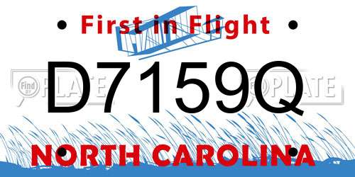 D7159Q North Carolina License Plate