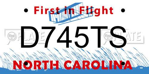 D745TS North Carolina License Plate