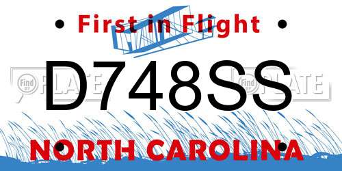 D748SS North Carolina License Plate