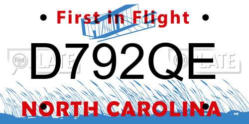 D792QE North Carolina License Plate