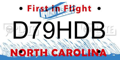 D79HDB North Carolina License Plate