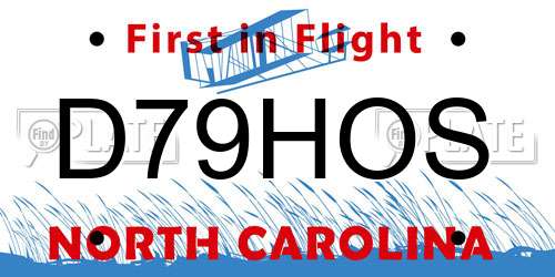 D79HOS North Carolina License Plate