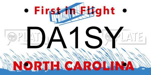 DA1SY North Carolina License Plate