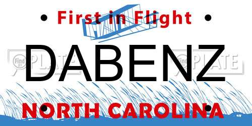 DABENZ North Carolina License Plate