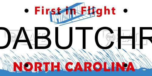 DABUTCHR North Carolina License Plate