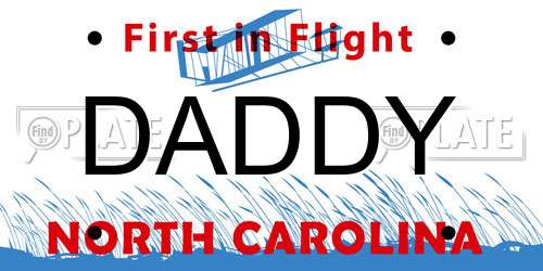 DADDY North Carolina License Plate