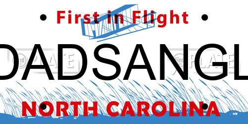 DADSANGL North Carolina License Plate