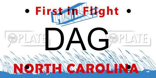 DAG North Carolina License Plate