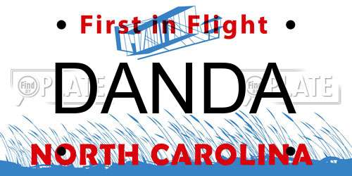 DANDA North Carolina License Plate