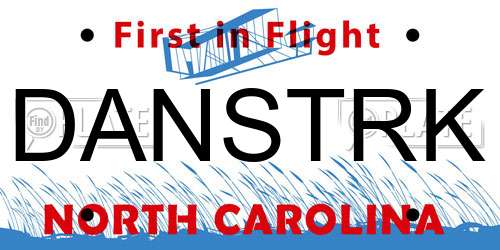 DANSTRK North Carolina License Plate