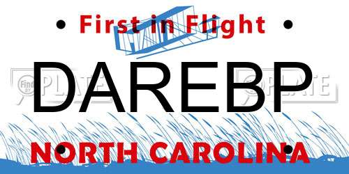 DAREBP North Carolina License Plate