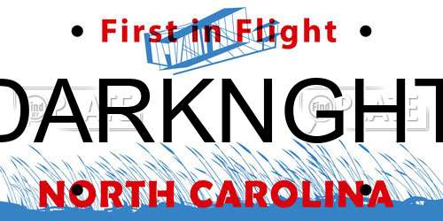 DARKNGHT North Carolina License Plate