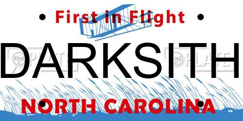 DARKSITH North Carolina License Plate