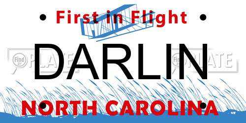 DARLIN North Carolina License Plate