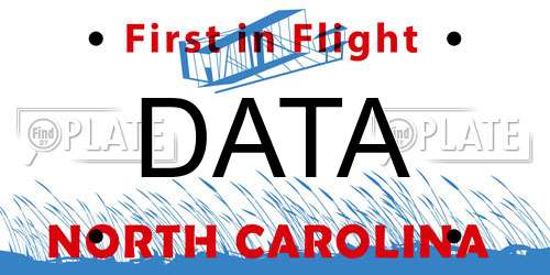 DATA North Carolina License Plate