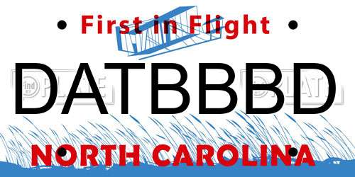 DATBBBD North Carolina License Plate