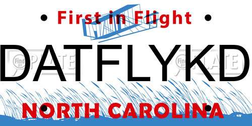 DATFLYKD North Carolina License Plate