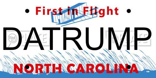 DATRUMP North Carolina License Plate