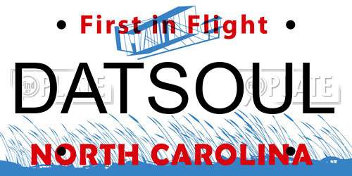 DATSOUL North Carolina License Plate