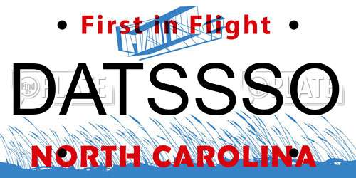 DATSSSO North Carolina License Plate
