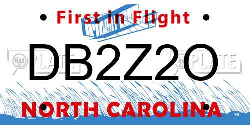 DB2Z2O North Carolina License Plate