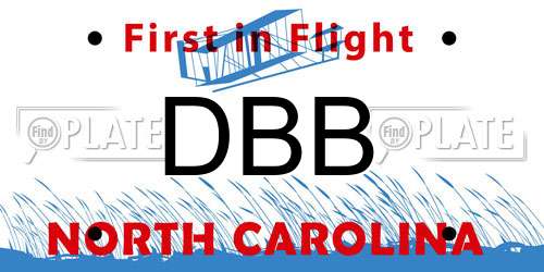 DBB North Carolina License Plate